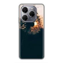 Силиконовый Чехол с одуванчиками на TECNO Spark 20 Pro – Красивый одуванчик