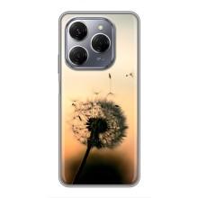 Силиконовый Чехол с одуванчиками на TECNO Spark 20 Pro – Роздумаханый одуванчик