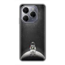 Силиконовый Чехол с принтом "Космонавты" на TECNO Spark 20 Pro – Космонавт романтик