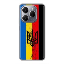Украинские Чехлы для TECNO Spark 20 Pro с картинкой УПА (AlphaPrint) (Прапор УПА)