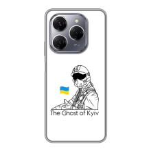 Захисні чохли (Призрак Киева) для TECNO Spark 20 Pro (AlphaPrint) (Льотчик Києва)