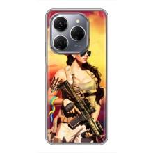ЗСУ Чехлы (TPU) для TECNO Spark 20 Pro – Женщина солдат