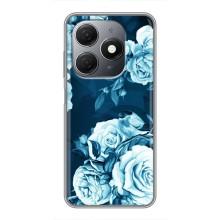 Чехлы (ART) Цветы на TECNO Spark 20 (VPrint) (Голубые Бутоны)