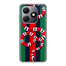 Чехлы ГУЧЧИ для Техно Спарк 20 (AlphaPrint) (Gucci змия)