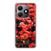 Чехлы с Цветами для TECNO Spark 20 (VPrint) (Цветы красные)