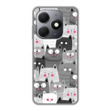 Чехлы с Котиками для TECNO Spark 20 (VPrint) (Рисованные котики)