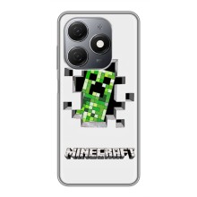 Чехол Майнкрафт на TECNO Spark 20 (AlphaPrint) Minecraft (крипер Майнкрафт)