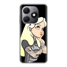 Чехол с печатью для TECNO Spark 20 - (Мода) (AlphaPrint) (Девочка в тату)