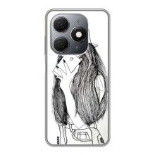 Чехол с печатью для TECNO Spark 20 - (Мода) (AlphaPrint) (Фото девочки)