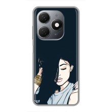 Чехол с печатью для TECNO Spark 20 - (Мода) (AlphaPrint) (Красивая девочка)
