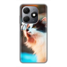 Чехол на Техно Спарк 20 с Котами (VPrint) (Котик с бабочкой)
