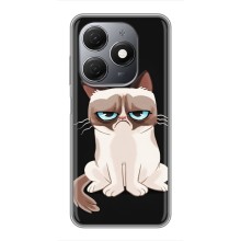 Чехол с принтом для TECNO Spark 20 (AlphaPrint) Модные коты (Грустный кот)