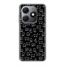 Чехол с принтом для TECNO Spark 20 (AlphaPrint) Модные коты (Меленькие котики)