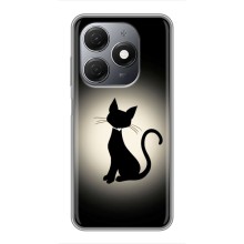 Чехол с принтом для TECNO Spark 20 (AlphaPrint) Модные коты (Силуэт котика)