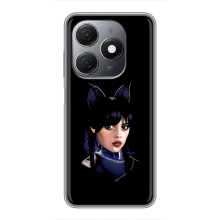 Чехлы Венсдей на TECNO Spark 20 Уэнсдей (AlphaPrint) (серьезная Уэнздей)