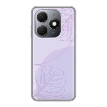Чохол квітковий дизайн для TECNO Spark 20 – Монстера фіолетова