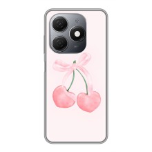 Чехол с розовым рисунком для TECNO Spark 20 (Розовые вишни)