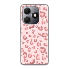 Чехол с розовым рисунком для TECNO Spark 20 (Розовый леопард)