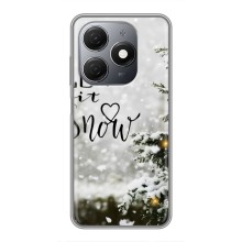 Новогодние, Праздничные Чехлы для TECNO Spark 20 - 2024 год – Let it snow