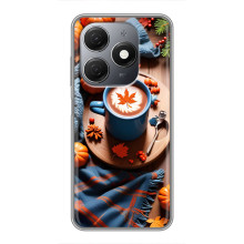 Чехол с уникальным дизайном «Осень с кофе» для TECNO Spark 20 – Кофе и тыквы