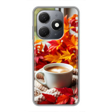 Чехол с уникальным дизайном «Осень с кофе» для TECNO Spark 20