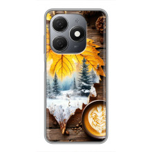 Чехол с уникальным дизайном «Осень с кофе» для TECNO Spark 20 – Осенне-зимнее кофе
