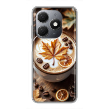 Чехол с уникальным дизайном «Осень с кофе» для TECNO Spark 20 – Пряный кофе