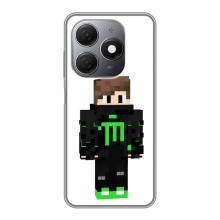 Чохли для TECNO Spark 20 (Персонажі МайнКрафт) (Зелений хлопчик)