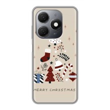 Рождественские Чехлы для TECNO Spark 20 (VPrint) (Merry Christmas)