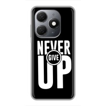 Силиконовый Чехол на TECNO Spark 20 с картинкой Nike (Never Give UP)