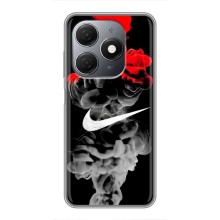 Силиконовый Чехол на TECNO Spark 20 с картинкой Nike (Nike дым)