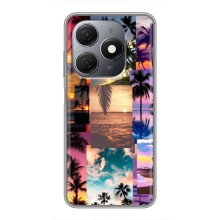 Силиконовый чехол с КАРТИНКАМИ лето для TECNO Spark 20 (AlphaPrint) (Летний отпуск)
