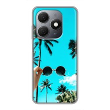 Силиконовый чехол с КАРТИНКАМИ лето для TECNO Spark 20 (AlphaPrint) (Взгляд лето)