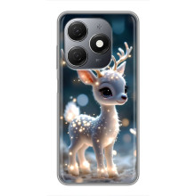 Яскравий чохол для TECNO Spark 20 з Зимові Оленята – Блискуче оленятко