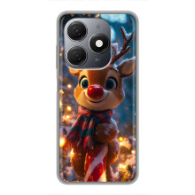 Яскравий чохол для TECNO Spark 20 з Зимові Оленята – Олень з шарфом