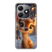 Яскравий чохол для TECNO Spark 20 з Зимові Оленята – Оленятко серед герлянд