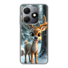Яскравий чохол для TECNO Spark 20 з Зимові Оленята – Оленятко в лісі