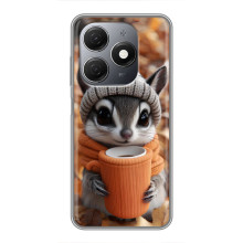 Печатный чехол «Зверята с кофе» для TECNO Spark 20