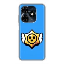 Бампер (ТПУ) с принтом Brawl Stars на Техно Спарк 20с – Значок
