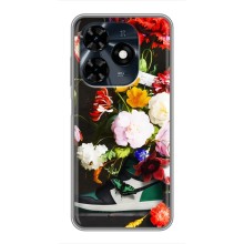 Брендновые Чехлы для TECNO Spark 20c - (PREMIUMPrint) (Nike цветы)