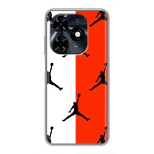 Чехлы для TECNO Spark 20c - с картинкой JORDAN (AlphaPrint) (Лого Джордан)