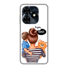 Чехол с печатью для TECNO Spark 20c - (Мама с ребенком) (AlphaPrint) (Мама с сыном)