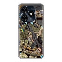 Чехлы с картинкой ЗСУ для TECNO Spark 20c (AlphaPrint) (Воин ВСУ)