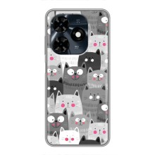 Чехлы с Котиками для TECNO Spark 20c (VPrint) (Рисованные котики)