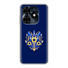 Чохли для TECNO Spark 20c Укр. Символіка (AlphaPrint) (Квітковий Герб)