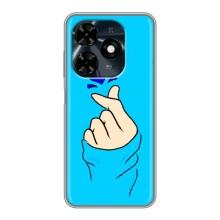Чехлы (Знак сердечка) на TECNO Spark 20c – Сердце на синем