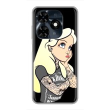 Чехол с печатью для TECNO Spark 20c - (Мода) (AlphaPrint) (Девочка в тату)