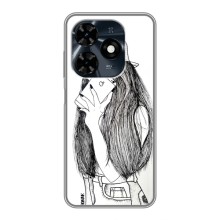 Чехол с печатью для TECNO Spark 20c - (Мода) (AlphaPrint) (Фото девочки)