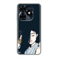 Чехол с печатью для TECNO Spark 20c - (Мода) (AlphaPrint) (Красивая девочка)