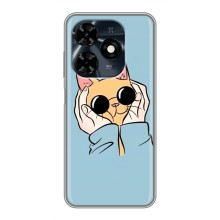 Чехол на Техно Спарк 20с с Котами (VPrint) (Котик в очках)